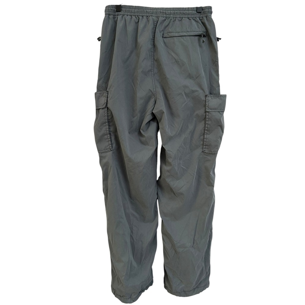 Old Navy Mens Y2K Blokecore Medium Gray Cargo Track Pants Drawstring Pockets - Picture 3 of 10